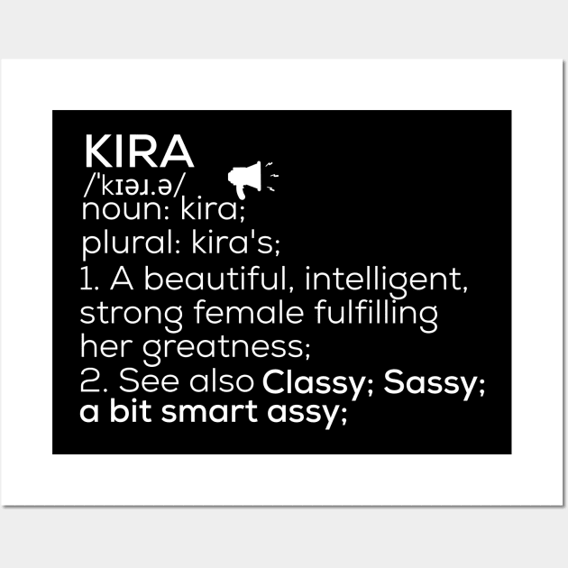 Kira Name Kira Definition Kira Female Name Kira Meaning Wall Art by TeeLogic